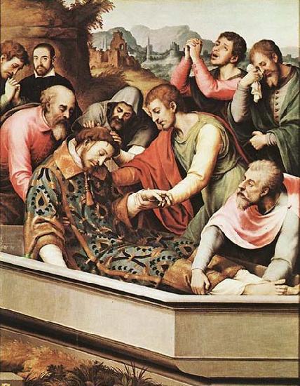 Juan de Juanes The Entombment of St Stephen Martyr oil painting picture